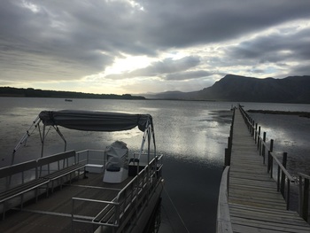 The jetty that leads into the Hermanus Lagoon is a great place to take a stroll and look over this incredible vista
